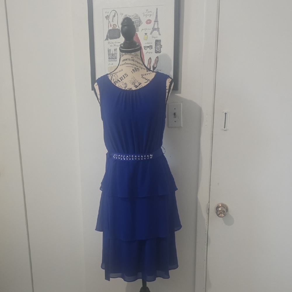 Joseph Ribkoff Blue Layered Dress